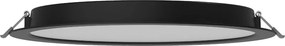 Mexen LDRR, LED stropné svietidlo na zapustenie, priemer 12 cm 30 cm, 24W, neutrálna - 4000K, 1920 lm, čierna - L210-030-2440-70