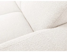 Biela rohová pohovka z textílie bouclé (pravý roh) Molino – Micadoni Home