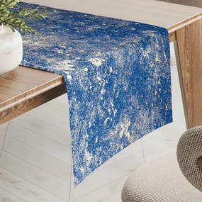 Biante Zamatový behúň na stôl Isabela IBL-005 Gold Design kráľovská modrá 20x180 cm
