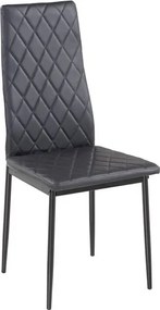 Jedálenská stolička Rimini, čierna ekokoža