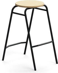 Barová stolička ALTUS, výška 690 mm, antracit/breza