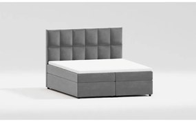 Sivá boxspring posteľ s úložným priestorom 140x200 cm Flip – Ropez