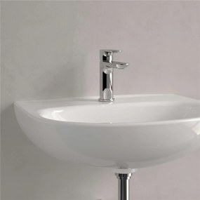 VILLEROY &amp; BOCH O.novo závesné umývadlo s otvorom, bez prepadu, 550 x 440 mm, biela alpská, s povrchom CeramicPlus, 4A4056R1