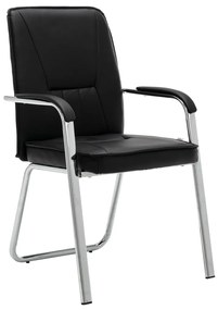 Kancelárska stolička, čierna, umelá koža