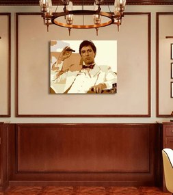 Najväčší mafiáni na plátne Scarface - Tony Montana fajčiaci cigaru | rôzne rozmery