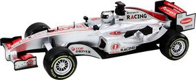 LEAN Toys Diaľkovo ovládané pretekárske auto RC 1:12, strieborné, svetlá a zvuky