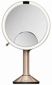 Zrkadlo Simplehuman so senzorom TRIO s dotykovým ovládaním, rose gold