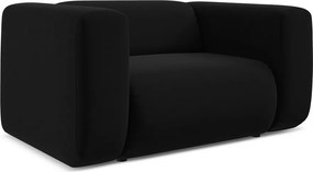 Čierne zamatové kreslo Ekahi – Makamii