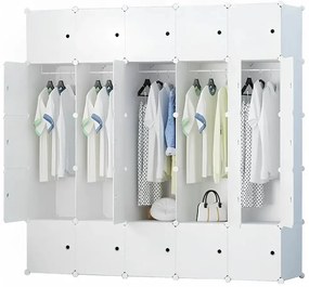 Hogler 3417 Variabilný policový systém 25 modulov, 183 x 183 x 47 cm, biely