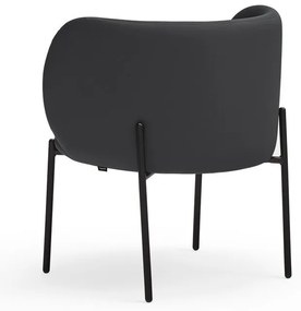 Čierne kreslo z imitácie kože Mogi - Teulat