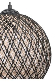 Luster na lanku JUTE 1xE27/60W/230V čierna