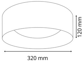 LED Stropné svietidlo TULUZA LED/18W/230V pr. 32 cm biela