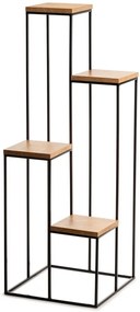 DekorStyle Stojan na kvety Quattro 110 cm čierny
