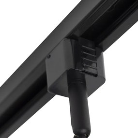 Moderný 1-fázový koľajnicový systém s 3 reflektormi čierny - Jeany