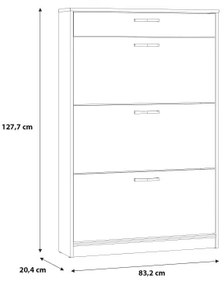 Omara za čevlje KAVI, hrast Artisan