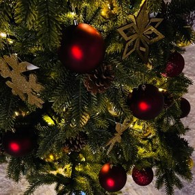 DECOLED Plastová guľa, 10 cm, bordová, 6x matná