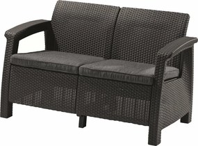 Záhradná pohovka Keter Corfu 128 x 70 x 79 cm,grafitová