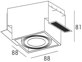Zuma Line 94361-BK - Podhľadové svietidlo ONEON 1xGU10/50W/230V čierna