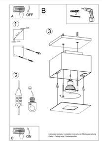 Stropné svietidlo Mono 1, 1x biele/čierne kovové tienidlo