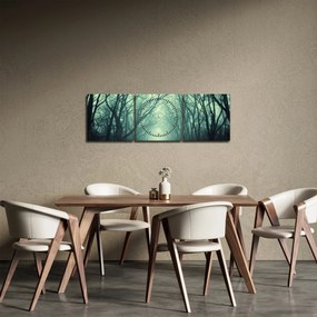 Obraz - Cesta s alejou stromov (s hodinami) (90x30 cm)