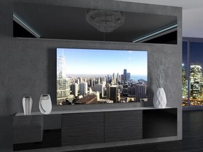 Obývacia stena 200 cm TV/RTV čierny lesk eben IMP 6/5/W/BBHKB/0/0