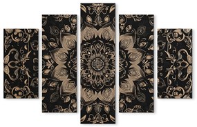 drevko |  Viacdielna mandala Zlaté jadro  70 x 1045 cm