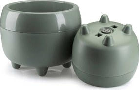 PLASTOVÝ KVETINÁČ BOTANICA SADA 2KS 30X24 CM+23X18,5 CM ZELENÁ