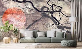 Samolepiaca tapeta surrealistické stromy - 225x270