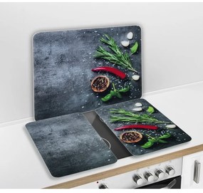 Kryt na stenu pri sporáku z tvrdeného skla 50x56 cm Rosemary - Maximex