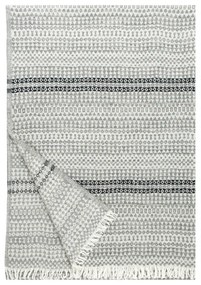 Vlnená deka Aino 130x170, sivo-čierna