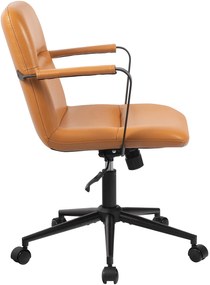 Kancelárska stolička Hilda pravá koža - hnedá