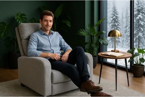 Relaxačné kreslo René rozkladacie šedé