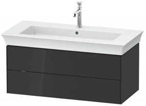 DURAVIT White Tulip závesná skrinka pod umývadlo, 2 zásuvky, 984 x 458 x 410 mm, grafit vysoký lesk, WT43420H1H1