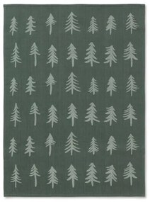 Ferm Living Vianočná bavlnená utierka Dark Green Tree