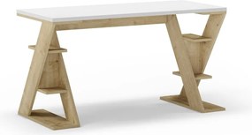 Pracovný stôl s bielou doskou 60x137 cm Butterfly – Marckeric