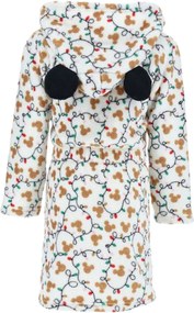 Dievčenský vianočný coral fleece župan s kapucňou Minnie Mouse, EU 98 Biela
