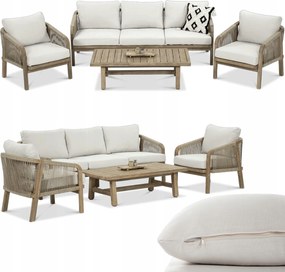 Sada dreveného záhradného nábytku Marigold Pohovka Stolík 2xKreslo na terasu