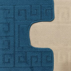 DY Kúpeľňová sada koberčekov s výrezom Montana Ethnic - petrolejová