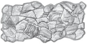 PVC 3D obkladový panel 98 x 48 cm - Sandstone Graphite sivý