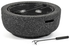 Fieldmann - Prenosné ohnisko na drevo s roštom antracit