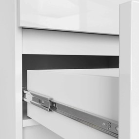 Komoda Liv 60 cm biela lesklá
