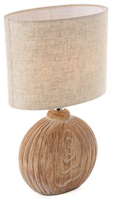 Stolná lampa v vidieckom štýle béžová s hnedou 39 cm - Djo
