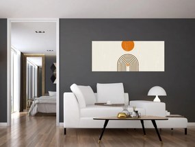 Obraz - Hnedé oblúky (120x50 cm)