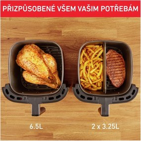Čierna teplovzdušná fritéza Easy Fry &amp; Grill XXL EY801815 – Tefal