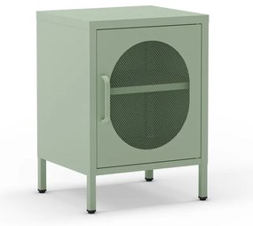 Kovový nočný stolík v mentolovej farbe Diora – Marckeric