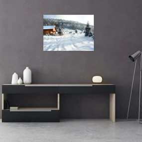 Obraz - Horská chata (70x50 cm)