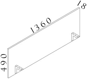 Paraván Visio LUX 136 cm, orech