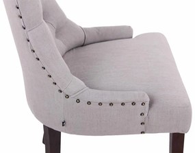 Jedálenská stolička Aberdeen - látka, drevené nohy antik tmavé - Sivá