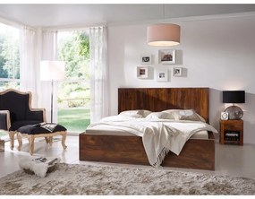 furniture-nabytek.cz - Masívna posteľ Palison z palisandrového dreva, lakovaná, hnedá – 192×212×110 cm