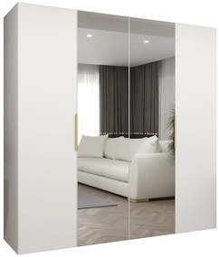 Skriňa Marbella II 200 biela/zlatá